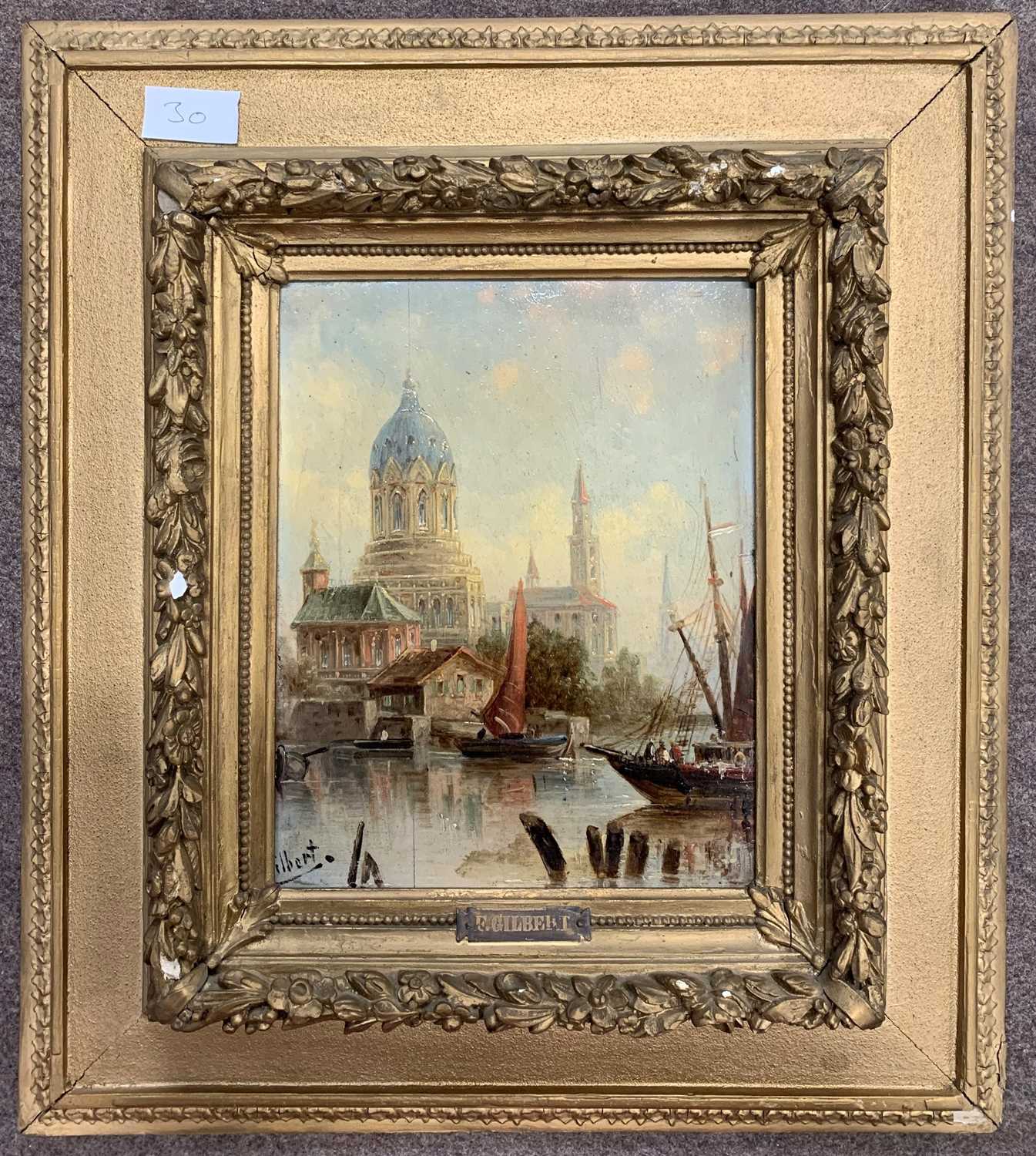F. Gilbert (possibly pseudonym for Karl Kauffmans, Austrian, 1843-1905), A Venetian scene, oil on