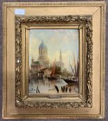 F. Gilbert (possibly pseudonym for Karl Kauffmans, Austrian, 1843-1905), A Venetian scene, oil on