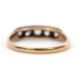 A five stone diamond ring, the five graudated old mine cut diamonds, total estimated approx. 1. - Image 5 of 6