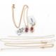 Two 10k rubelite necklaces: to include a two stone rubelite and white stone pendant stmaped 10K, - Image 2 of 2