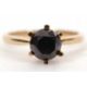 A 9ct black diamond ring, the round brilliant cut diamond, estimated approx. 2.0cts, in a six claw - Image 1 of 5