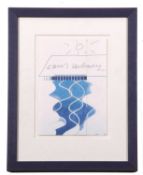 David Hockney OM CH RA (b.1937), 'A Drawing Retrospective', 24th August 1995, original black ball-