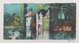 John Piper (1903-1992), Scotney Castle, limited edition etching with aquatint, numbered 15/50 and