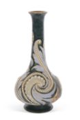A Lambeth Doulton vase of pear shape decorated in Art Nouveau style by Eliza Simmance, 25cm high