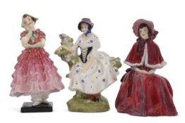 Group of three Royal Doulton figures, 1930's comprising Rosina HN1358, Maise HN1619 and Chelsea Pair
