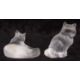 Lalique Seated "Heggie" Cat with a further example late 20th century with etched marks to base (2) - Image 2 of 4