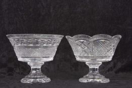 Two large Waterford Crystal glass bowls made as trophies for presentation at the Waterford Light
