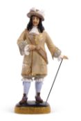 A Royal Worcester figure of Charles II, circa 1970s, model number 2672, 26cm high