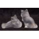 Lalique Seated "Heggie" Cat with a further example late 20th century with etched marks to base (2) - Image 3 of 4