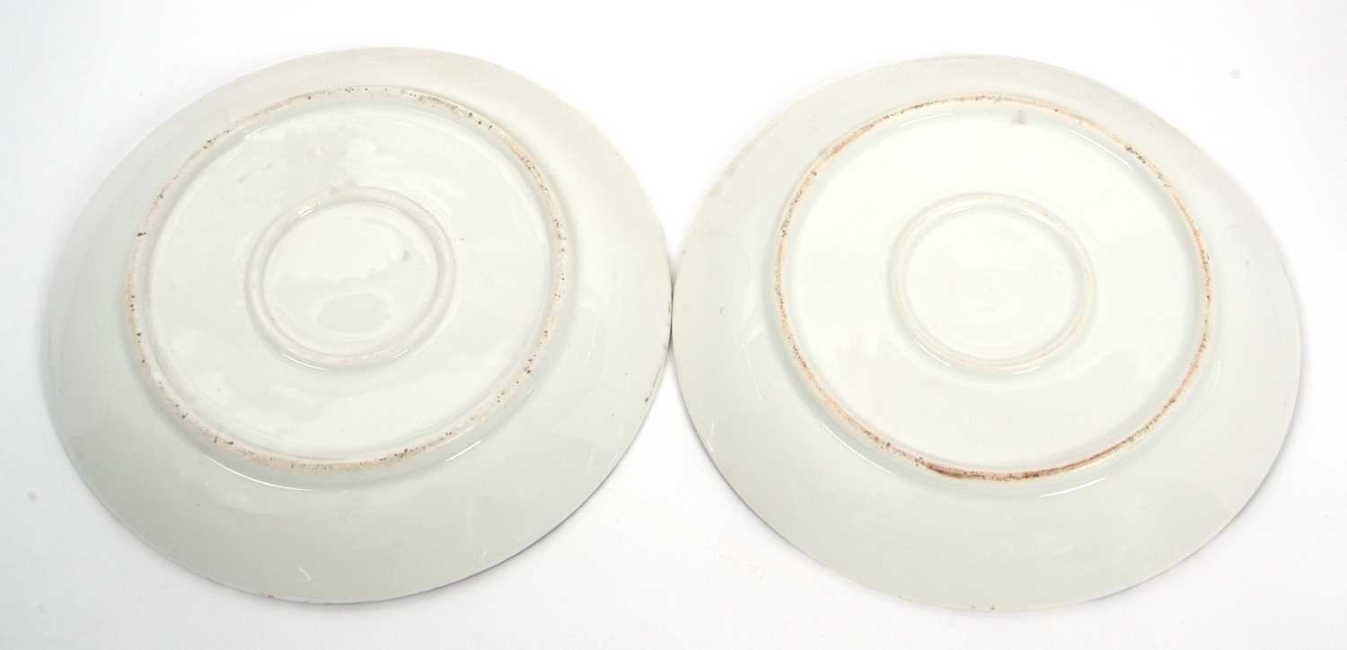 A pair of 19th century continental porcelain plates possibly Berlin finely painted with the - Image 4 of 4
