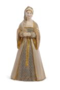 A Royal Worcester model of Anne Boleyn, model number 2652, 22cm high