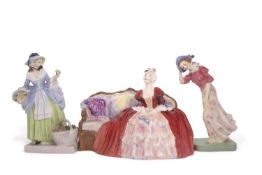Group of 3 Mid-20th century Royal Doulton Figurines comprising; Windflower HN 1763, Spring Flowers