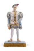 A Royal Worcester figure of Edward VI after Holbein, model number 2643, 22cm high