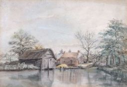 Attributed to Stephen John Batchelder (1849-1932), label on backboard inscribed 'Gays Staithe,