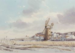 Graham Howlett (British, 20th century), Cley Mill, watercolour, signed, 52x37cm, framed and glazed