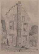 John Sell Cotman (1782-1842), The Late Vicarage House Methwold, etching (toning to paper), plate