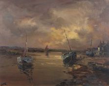 Jack Cox (British,1914-2007), Wells next the Sea, oil on board, signed, 48x38cm, framed.
