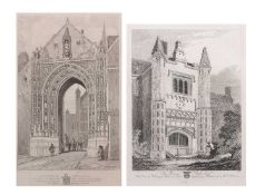 John Sell Cotman (1782-1842), 'Erpingham Gate', dated 1817 and 'Wallington Hall', plate 30, 41x25cm,