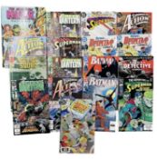 A collection of mostly 1980s/90s DC comic books, plus a 1980 copy of THE INCREDIBLE HULK POP UP