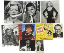 A collection of various vintage signed ephemera, to include Jimmy Young, Sharon Scott, Lauren