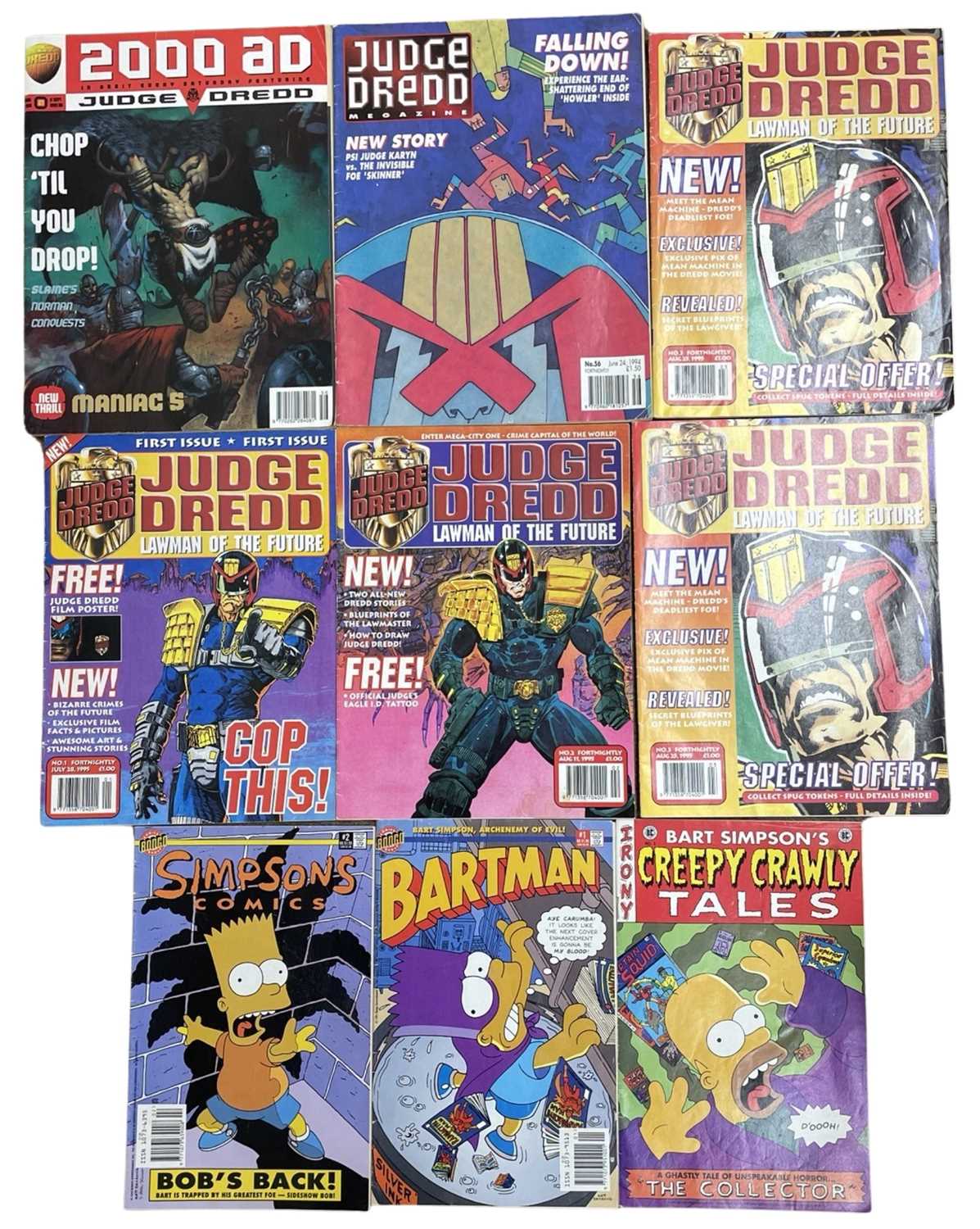 A collection of various 1990s comic books, to include: - The Simpsons #2, 1994 - Bartman, #1,