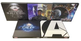 A collection of Marvel special collectors books in slipcases, to include: Agents of SHIELD; Black