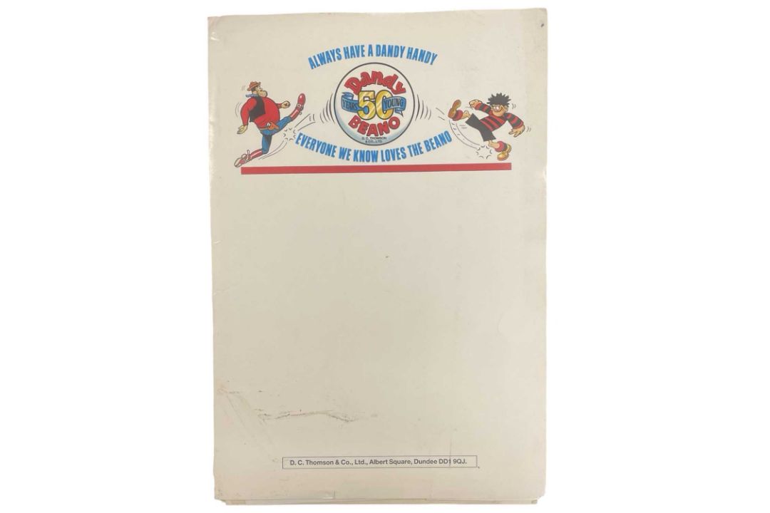 A Dandy / Beano 50th Anniversary Collector's pack, containing various stickers, posters, quizzes - Image 1 of 4