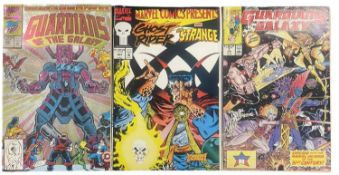 Three 1990s Marvel comic books, to include: - Guardians of the Galaxy, 1st comic issue - Guardians