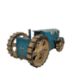 A Triang pressed steel clockwork tractor with key - Image 3 of 6
