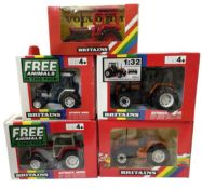 Five boxed Britains die-cast tractor models, to include: - Renault TZ16 Double Rear Wheeled -