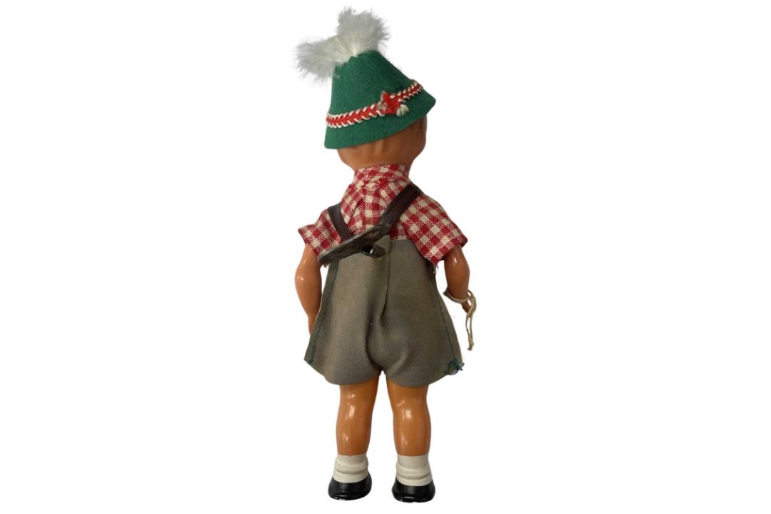A clockwork dancing Austrian boy in Leiderhosen, with original key. - Image 2 of 2
