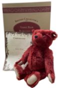 A boxed limited edition Steiff British Collector's 1998 teddy Bear Burgundy 40, with certificate.