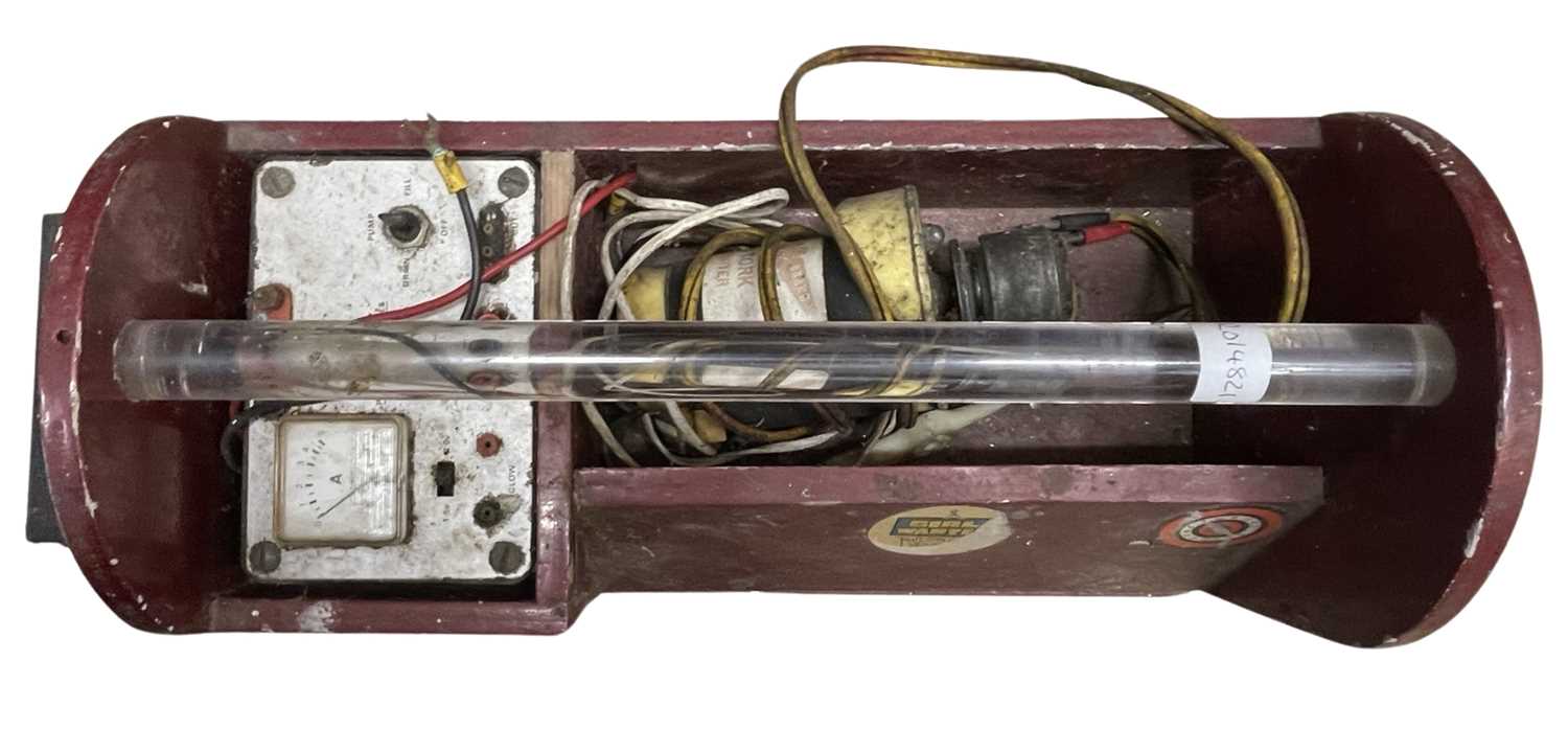 A large single cylinder horizontal stationary steam engine, mounted to composite base, together with - Image 5 of 5