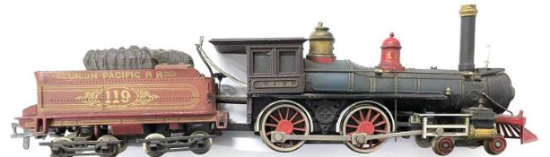 A Bachmann H0 gauge 4-4-0 Union Pacific with coal-loaded tender
