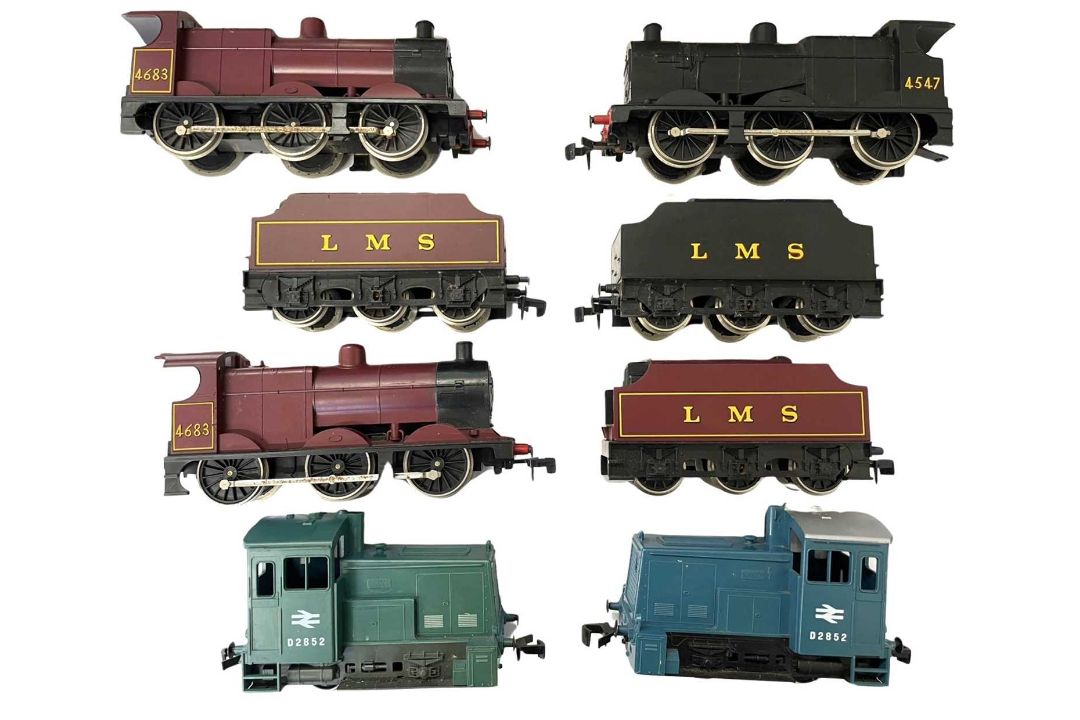 A collection of various Lima 0 gauge locomotives, tenders and shunters