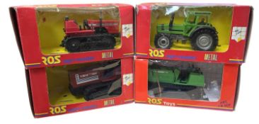Four boxed die-cast Ros Agri-Model tractors