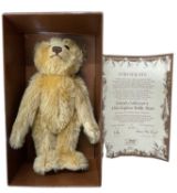 A boxed Steiff British Collector's 1906 Replica Teddy Bear, with certificate. Number 01333 / 3000