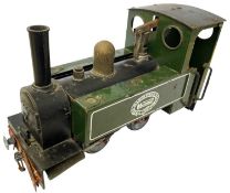 A Mamod SL1 0-4-0 tank locomotive in green livery (AF)