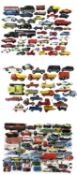 A large collection of various Corgi and Corgi Junior die-cast and plastic vehicles