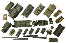A mixed lot of various die-cast military vehicles, to include Dinky, Corgi, Matchbox etc