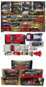 A collection of various die-cast car models, to include Maisto, Corgi, Classico, Bburago etc