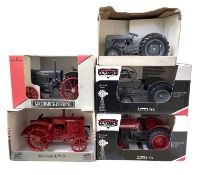 Five boxed die-cast tractor models, to include: - Country Classics Massey Ferguson 135 - Country