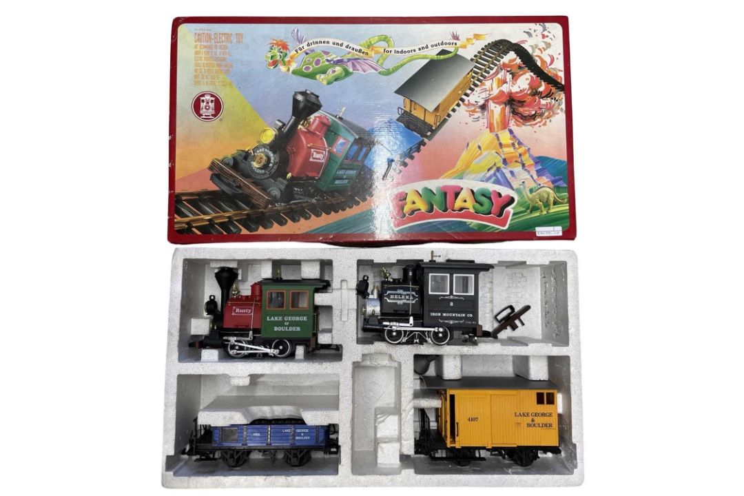 A boxed Lehmann 90770 G gauge train set, 'The Big Train Fantasy Lake George and Boulder', with - Image 1 of 6