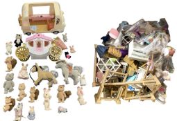 A collection of various Sylvanian Families figures, homewares, accessories etc