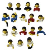 A collection of 1970s large Lego family members