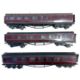 A trio of 0 gauge Basset Lowke LMS rail corridors in maroon livery. Some wear to paintwork and small - Image 1 of 4