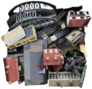 A quantity of various model railway accessories, buildings, track etc