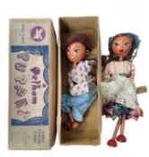 A pair of vintage Pelham puppets - Dutch girl and one other