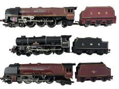 Three 00 gauge locomotives with tenders, to include - Hornby 6233 Duchess of Sutherland - Lima