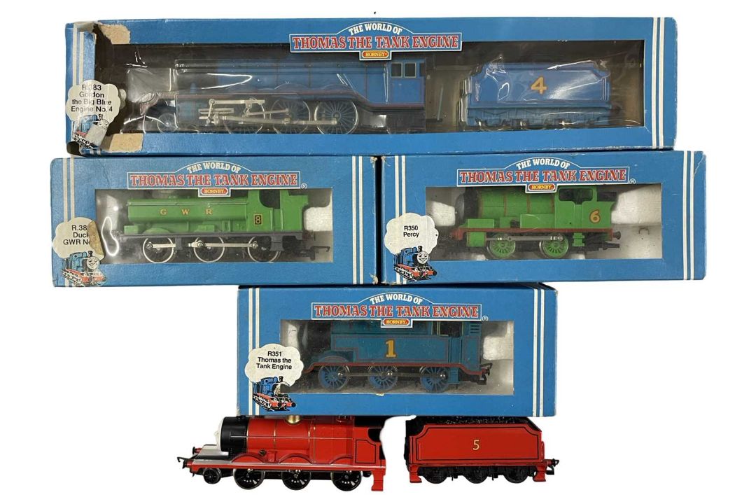 A collection of boxed Hornby 00 gauge Thomas the Tank Engine rolling stock, to include: - R383